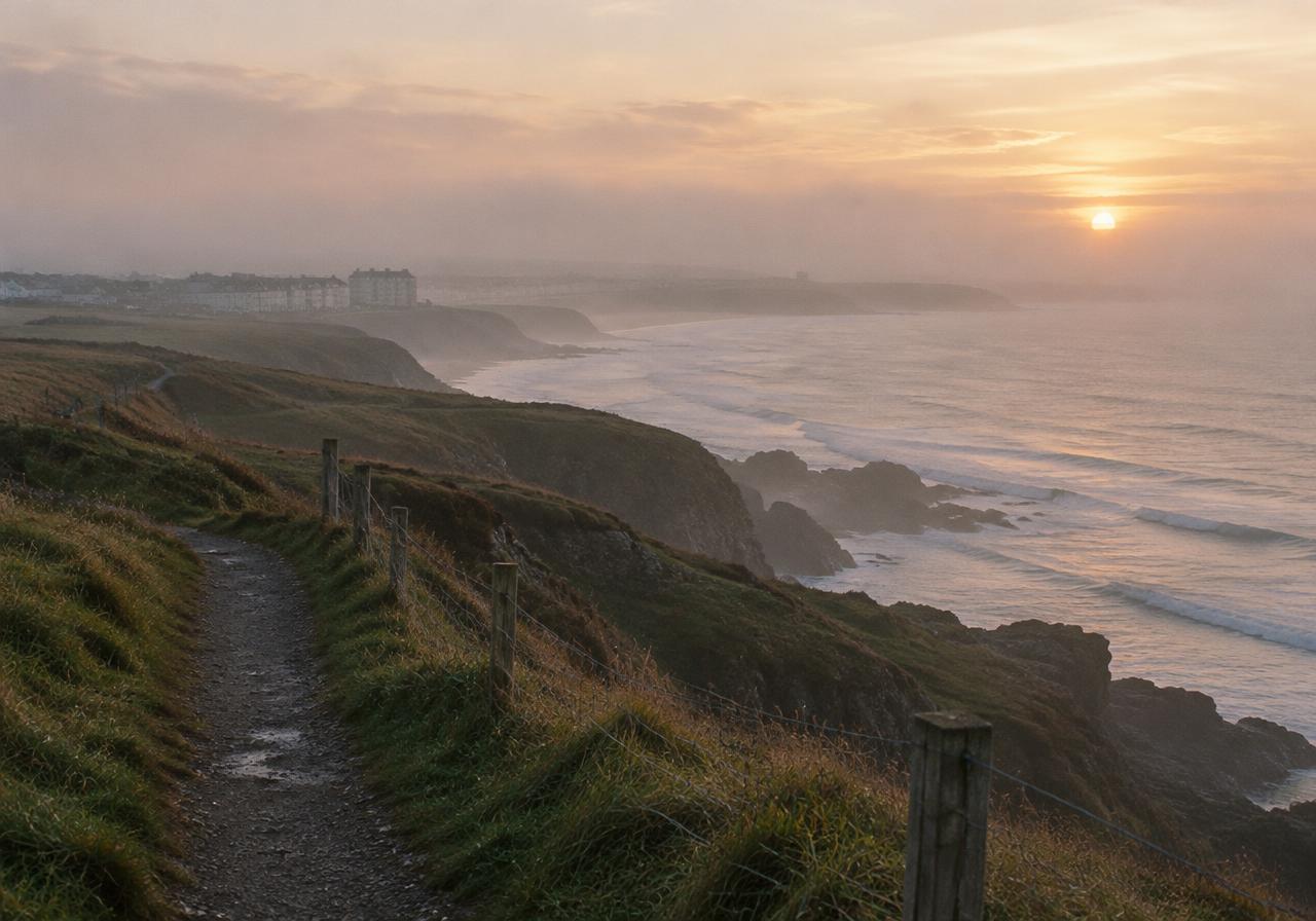 Portstewart coast path at dawn